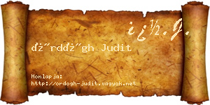 Ördögh Judit névjegykártya